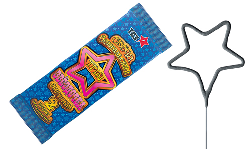  Бенгальские свечи фигурные 2 шт "Звездочка"  в Ялуторовске